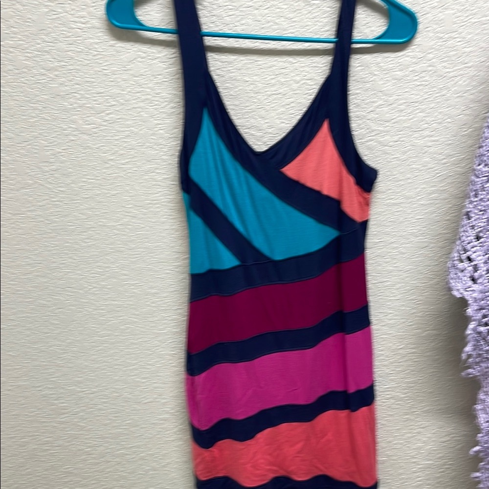 Colorful Striped Sleeveless Dress